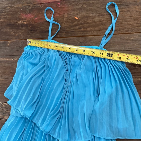 HAUSEN Women's Pleated Romper Size S In Azure Blue - Picture 7 of 9